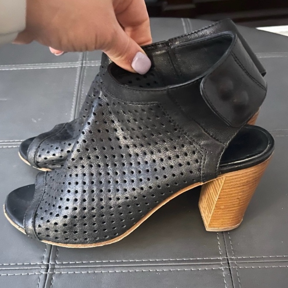 MIMOSA Perforated Leather Open-toe Sandals